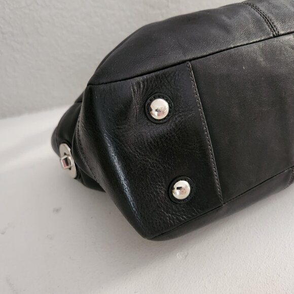 Euc Vintage Coach Gallery Y2k Black Pleated Shoulder Bag PUrse - Picture 8 of 15